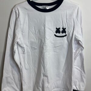 Marshmello Kids Long Sleeve Shirt Kids White And Black